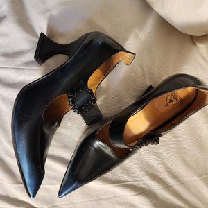 John Fluevog Blue Odette Esoteric Temptations  Size 7.5 Women's Heels